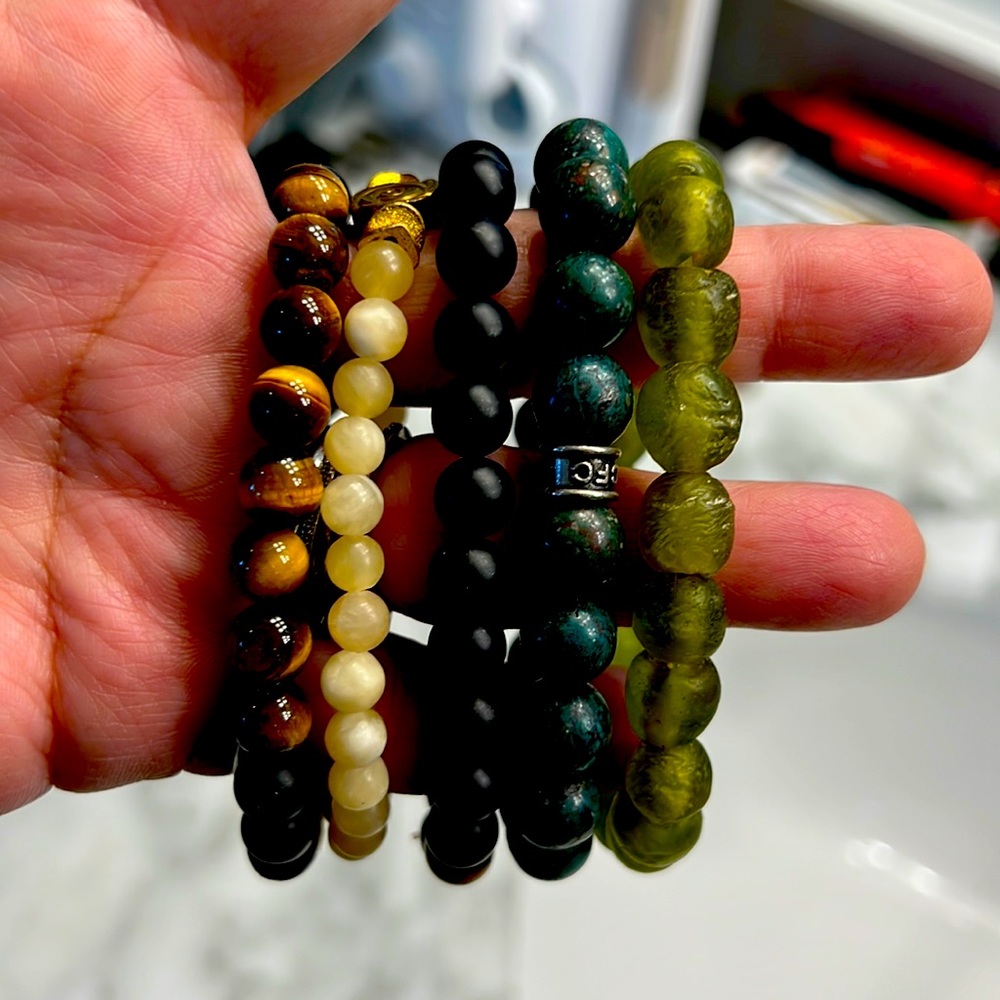 Stone braclets sold 5 each or 30 for set